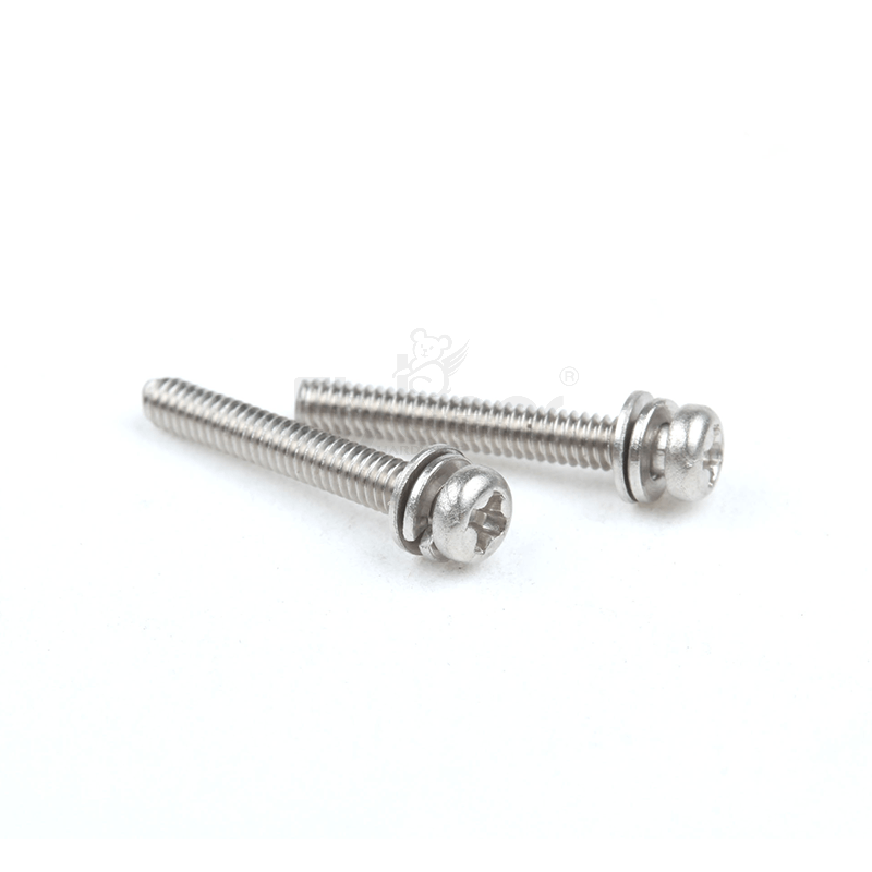 304不锈钢A2-50十字槽盘头带平弹垫组合螺钉Q/DM-01