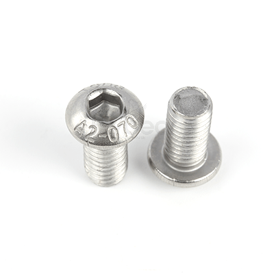 304不锈钢A2-70钝化处理240h内六角平圆头螺钉ISO7380-1