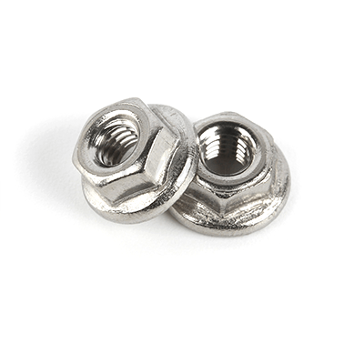 304不锈钢A2-70六角法兰螺母带齿DIN6923