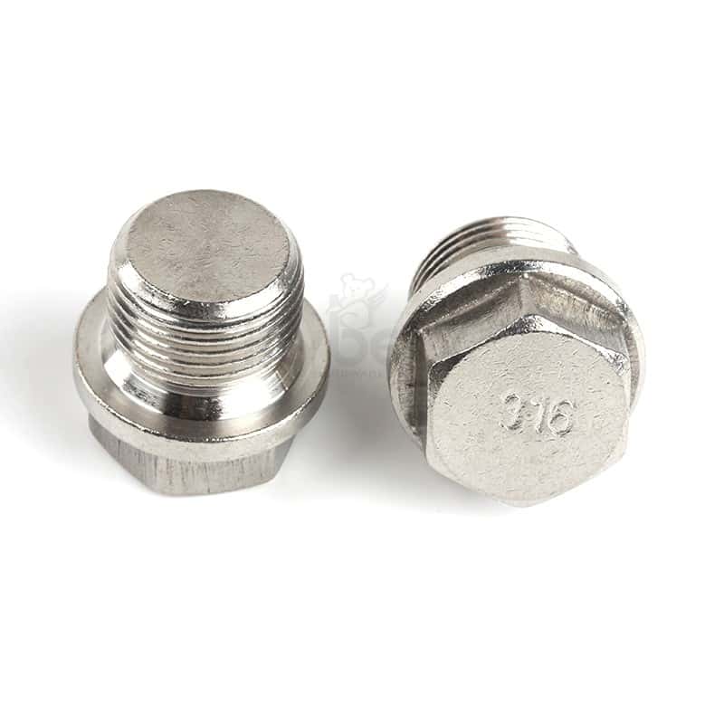 316不锈钢外六角带介螺塞DIN910