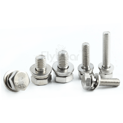 304不锈钢六角头带平弹垫组合螺栓GB/T9074.17