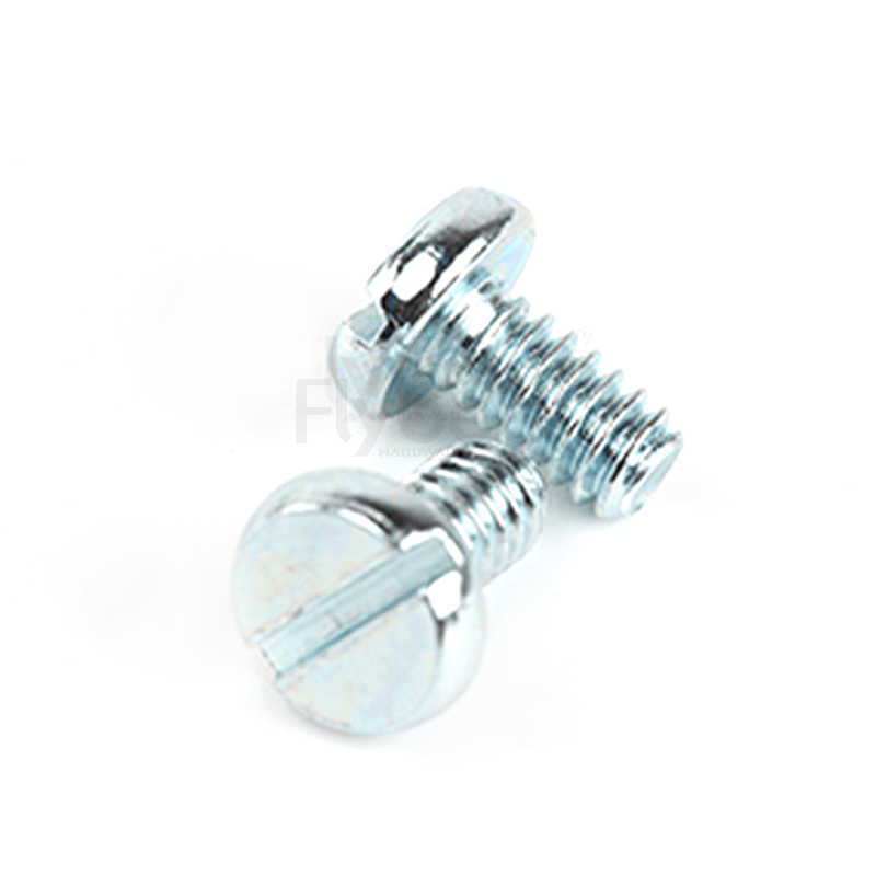 碳钢美制2级环保蓝白锌开槽盘头螺钉ASMEB18.6.3