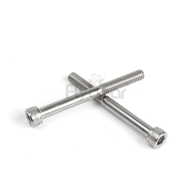 304不锈钢A2-70内六角圆柱头螺钉半牙滚花DIN912